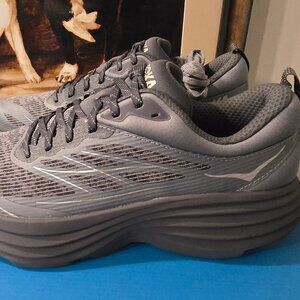 HOKA One One Bondi 8 Caged Stealth Tech Pack Gray / Grey 1155391-CYG Mens 12 US